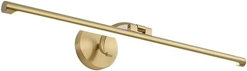 Lámparas de tocador de baño en latón cepillado dorado de diseño lineal moderno 2