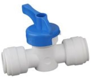 3/8 Inch x 3/8 Inch Tube Ball Valve Quick Connect Shut Off Quick Connector Tube Push Fittings for RO Water Reverse Osmosis Pure Filter System(Pack of 2)