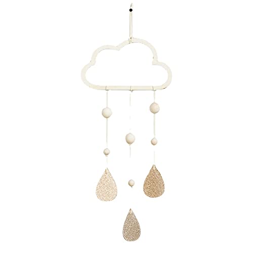 Ceramic Joe Creative Dream Catcher Handmade Wind Chimes Garden Living Room Bedroom Wall Pendant DIY Birthday Gift Room Decor (Cloud and rain)