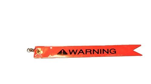 Image of Tag for Car & Bike Yellow and Red Warning Tag for Royal Enfield Twin Spark All Models