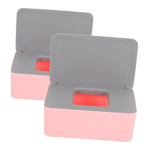 Cabilock Baby Wipes Dispenser Refillable Portable Wet Napkins Case Baby Diaper Storage Box 2 Pack Airtight Seal