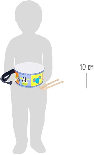 small foot Trommel mit Trommelstöcken aus Holz, mit verstellbarem Gurt, Musikinstrument für Kinder, ab 3 Jahren, 3315