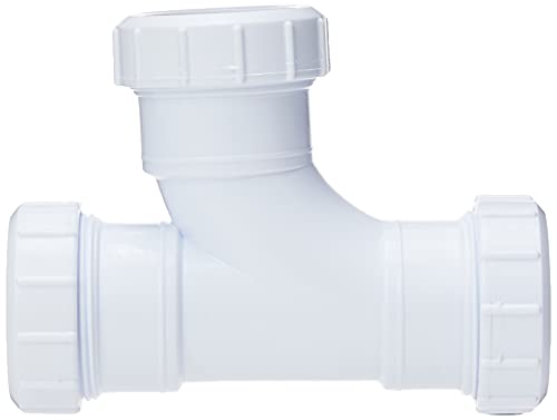 Merriway BH02916 Waste Compression Tee Connector, 40mm , White