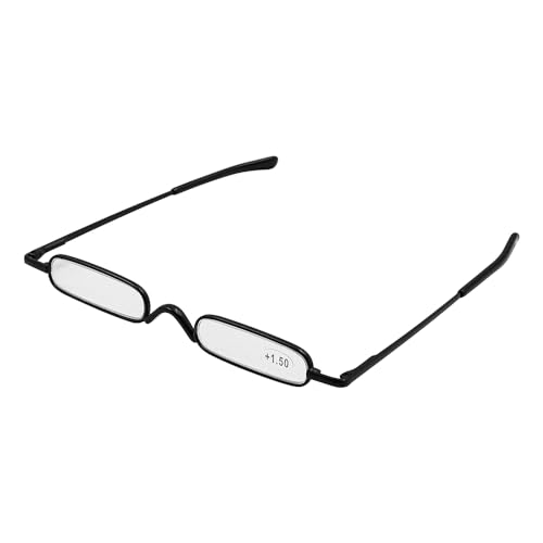 VOANZO Reading Glasses 1.5 Lenses Anti-Blue Light Portable Pen Glasses Mini Compact Reader -Black - Image 2