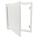Produktbild Revisionsklappe PREMIUM 30x30cm mit Schnappverschluss - Revisionstür 300x300mm push to open I Stahl weiß beschichtet