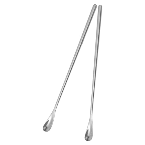 Abaodam 2個ステンレス製小動物用給餌スプーン 爬虫類 トカゲ用フードス な素材使用 スリッシュデザイン 便利で使いやすいペット用給餌ツール 多用途 丈夫で実用的