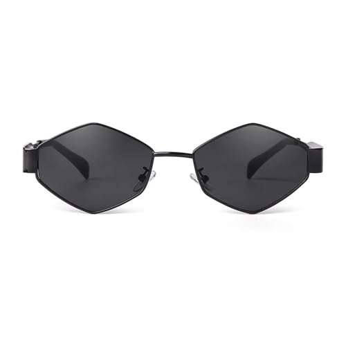 Metal Punk Sunglasses For Men Women Retro Polygon Steam Punk Sun Glasses3