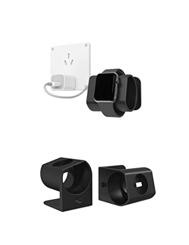 Wall Mount for Apple Watch Charger Stand for Apple Watch Ultra Series 8/SE2/7/6/SE/5/4/3/2/1 (49mm,45mm,44mm,42mm,41mm,40mm,38mm) Storage Organizer (Black)