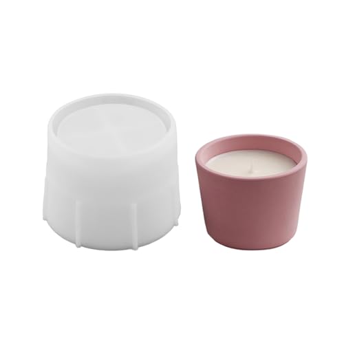 Molde de silicona para candelabros con tapa, soporte para hacer yeso, suculentas, maceta creativa para hacer regalos