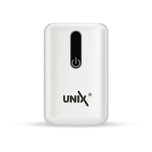 Image of UNIX UX-1515 10000mAh Power Bank | 35W PD Fast Charging | Compact Li-Polymer Battery with Digital Display & Built-in 4-in-1 Cables | Type-C, Lighting, USB-A Compatible for Android & iOS - White