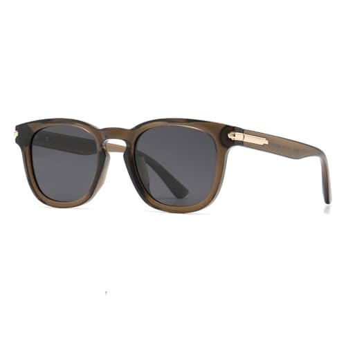 Lunettes de soleil de camping et route de forme ronde coloris thé