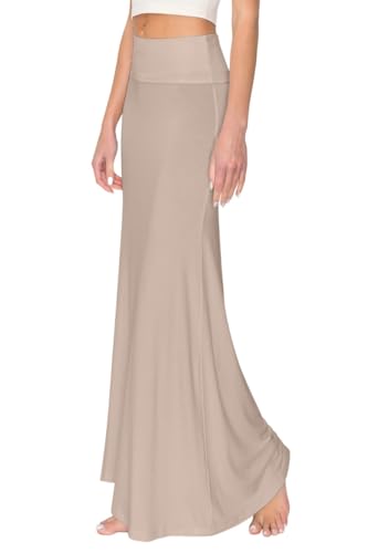 Women's Folded Wide Waist Band Maxi Skirt (S-XL)