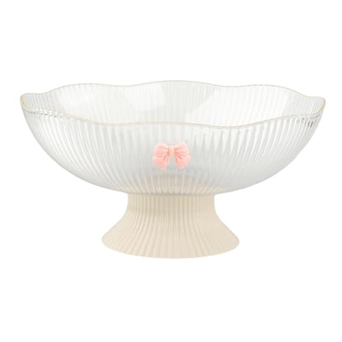 JISADER Pedestal Bowl de canasta de frutas Postres Postres Soportes Bandeja de almacenamiento de drenaje para reuniones familiares Family Counter, Blanco