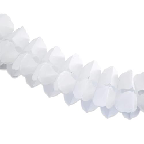 ECOFIESTA 12x Guirlande de Papier 3.6m Blanc - Deco Anniversaire décoration Bapteme Guirlande Decorative - décoration Fete Decoration Table Bapteme