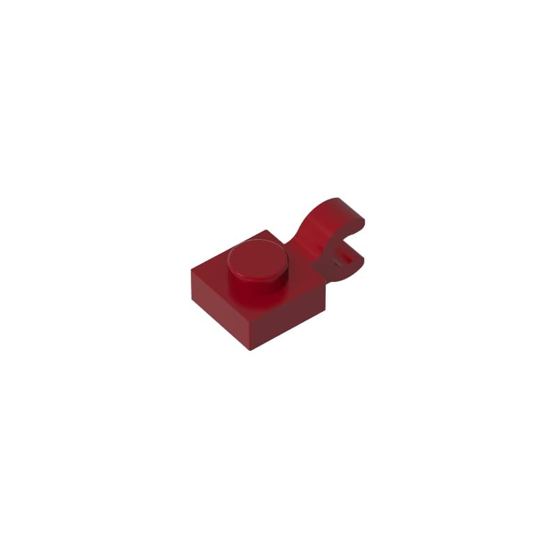 Gobricks 6019 Hinge Plate Plate Special 1x1 with Clip Horizontal [Thick U Clip] 50 Pieces GDS-813 Compatible with Lego Building Blocks Color:Dark Red — image 1