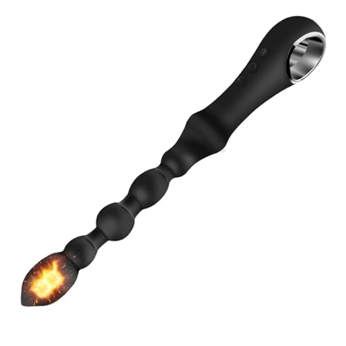 Plug anal chauffant et vibrant avec perles érotiques pour hommes et femmes
