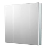 Sunrosa Aluminum Bathroom Medicine Cabinet with Mirror Door, 36"×27.5" Bathroom Mirror Cabinet, Wall