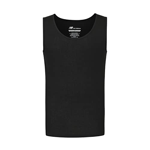 New Balance Men's Cotton Performance Rib Sleeveless Tank Top Undershirt (3 Pack Or 4 Pack)3