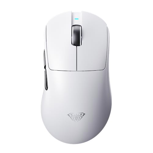 Image of AULA SC900 Max Wireless Gaming Mouse, 30000 DPI, 750IPS, PAW3950 Sensor, 62g Lightweight Mouse, Tri-Mode 2.4Ghz /Type-C /BT5.0, Dual 8KHz Polling Rate with Rechargeable Mouse for PC /Mac /Linux(White)