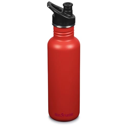 Klean Kanteen Classic 27oz (w/Sport Cap) Botella, Unisex Adulto, Lirio Tigre, 27 oz