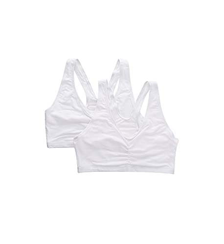 Hanes Women's ComfortBlend with X-Temp Pullover Bra - 2 Pack MHH570 L White