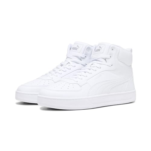 PUMA Unisex Caven 2.0 Mid Baskets, Puma White Puma Silver, 41 EU