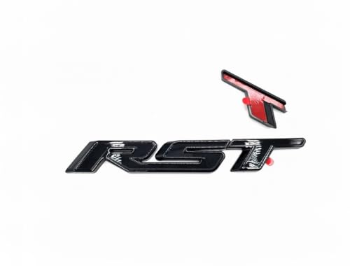 Image of 1Pc RST Tailgate Emblem Letter Badge Inserts Sticker Replacement for 2019 2020 2021 Silverado 1500 Tahoe Yukon SUV 4x4 (Overlay Gloss Black)