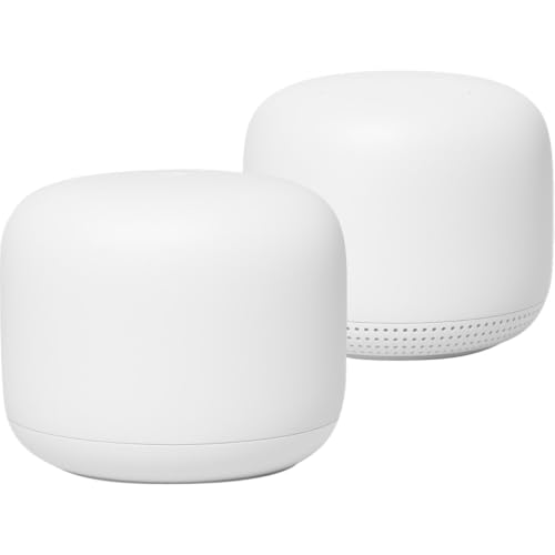 Image of Nest WiFi Router with 1 Point - Mesh for Wireless Internet Wi-Fi Extender Smart Speaker Works and Google Home Systems Snow