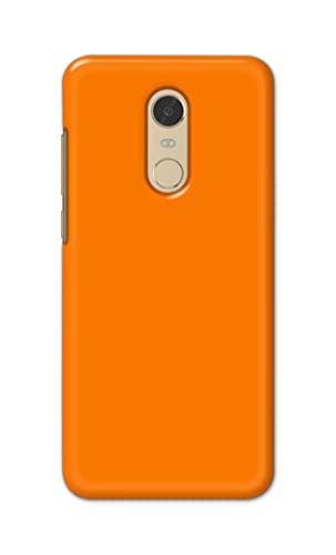 Image of Plain Orange Hard Back Case Cover for Redmi Note 5 / Redmi 5 Plus Back Cover -(J5) VNS2229