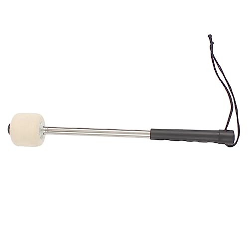 SWOOMEY 1個 スネアドラムマレット スチールドラムマレット 鶏モモ肉 ドラムアクセサリー バチカエデ バチホルダー ドラムマレット ドラムスティック 羊毛フェルトのドラムスティック 白い