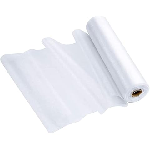 Xinda 50 m x 30 cm Stoff Tischläufer Tüllrolle Organza Transparente Rolle Organza Sheer Stoff Eleganter dekorativer Stoff Cover