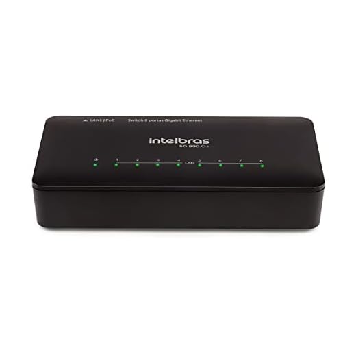 Switch 8 Portas Gigabit SG 800Q+ Preto Intelbras