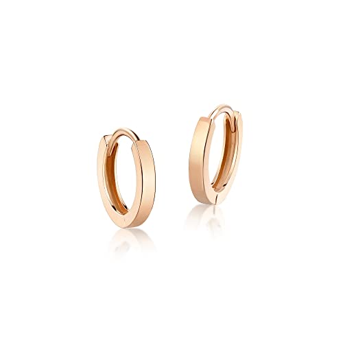 Image of CHOW SANG SANG 18K Rose Solid Gold MINTY Collection Hoop Earring for Women 91115E