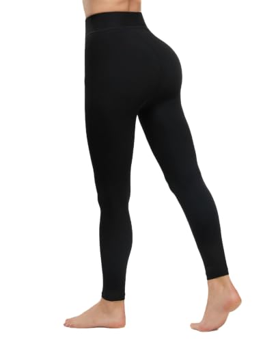 Image of Fleece Lined Tights Footless Women Sheer Warm Pantyhose Leggings Toeless Fake Translucent Thermal Thick Winter No Feet Tights