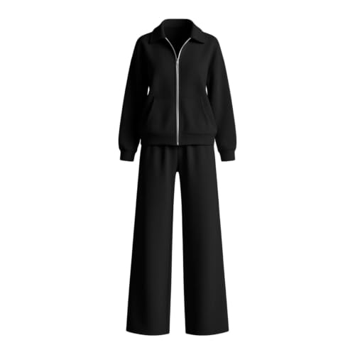 Sweatsuits Women 2 Piece Zip Pullover Athleisure Outfit Casual Set Fall - image 7