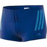 adidas Herren Pro 3-Streifen Badeshorts, Collegiate Royal/Shock Cyan, 8