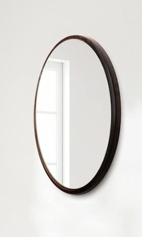 Image of Quality Glass Wall Mirror Metal Frame Round Wall Mirror for Bathroom, Living Room, Vanity Decorative Wall Mirror Wall Mounted (24x24 Inches) - Black