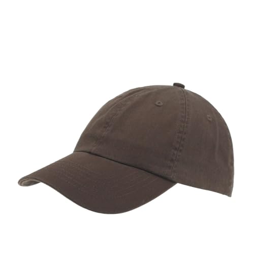 Image of Classic Washed Cotton Baseball Cap - Vintage Adjustable Dad Hat, Curved Bill for Men Women, Outdoor Everyday Wear