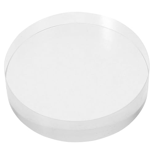 LOLIPPYY Transparenter Runder Kristallglas Briefbeschwerer Elegantes Design Multifunktional als Papiergewicht und Dekoration für Büro und Schreibtisch