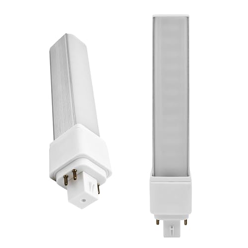 QLEE G24q Bombilla LED de 4 pines Retrofit GX24 LED PL-C Lámpara empotrada de repuesto 26W 1400 lm 314° Rotación Horizontal Bombilla verde empotrada luz diurna 2 paquete de balasto de derivación