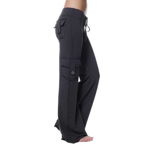 Leggings de ioga para mulheres - Calças largas casuais para mulheres com bolsos - Calça de moletom c