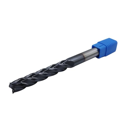 Image of 1 /2in Solid Carbide Long End Mill,4 Flutes,30 Degree Helix,AlTiN Coated Bits Tool for Medium Hardness Steel, Brass, Iron