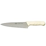 Winco 8' Commercial-Grade Chef's Knife with Hollow Handle, White