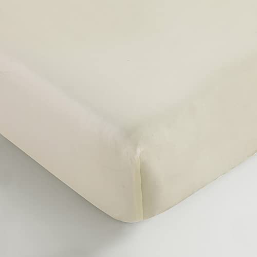 Sijo AiryWeight Tencel Sheet Set, 100% Lyocell Derived from Eucalyptus, Buttery Soft, Architectural Digest 2022 Best Cooling Sheets Winner - 2pc - 1 Pillowcase 1 Fitted (Cream, Twin)