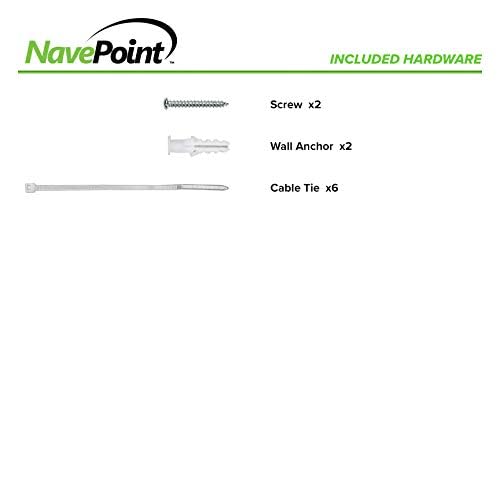 NavePoint 12-Port Cat5E UTP Unsheilded Mini Patch Panel with Wallmount Bracket Included Black