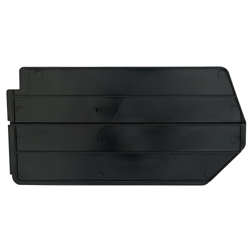 Image of Akro-Mils 40239 Plastic Length Dividers for AkroBins Stackable Storage Bins Model 30239, Custom Storage Inserts for Tools, Crafts & Supplies, 6-Pack, Black