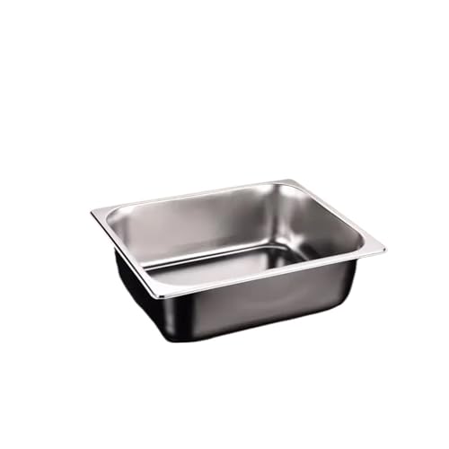 MZYFDC Tupper Acero Inoxidable Sartén cuadrada de acero inoxidable 304 for cocina, 1/9, 1/6, 1/4 y 1/3 pulgadas, for bufé gastronómico(Style15)
