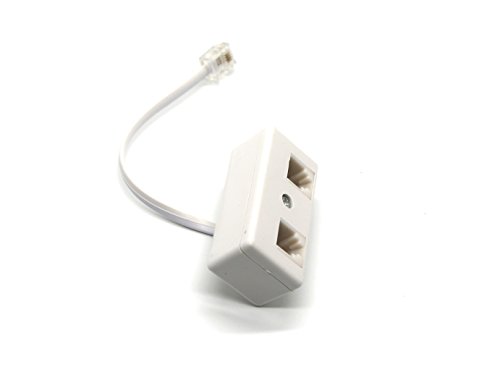 Adaptador divisor Telefónico RJ11 macho a hembra 2 vías miniatura 2