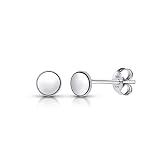 PENDIENTES DE PLATA DE LEY - Estos pendientes pequeños para el primer o segundo agujero de la oreja poseen sello de plata de ley 925, autenticidad y calidad probadas.