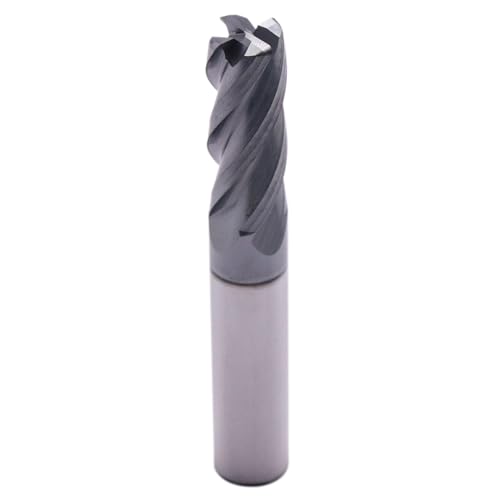 Image of 3 /8 inch 4 Flute Solid Carbide End Mill - .040 inch Corner Radius, AlTiN Coated | 35 Helix, 3 /8 inch Cutting Dia, 3 /8 inch Shank Dia, 1 inch LOC, 2-1 /2 inch OAL For Milling Alloy Steel, Cast Iron, Copper